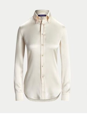 Ralph Lauren Ivory Button-Front Dress Shirt